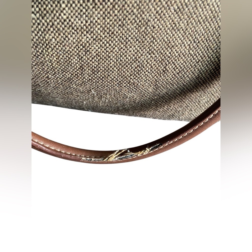 TOMMY HILFIGER GUC VINTAGE 2001 TWEED TOTE BAG, BROWN - Picture 3 of 8